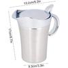 450ML/750ML 304 Stainless Steel Thermal Sauce Pot, Double Wall Insulated Gravy Boat Pot with Lid Serving Jug Bucket with Non-drip Spout for Juice