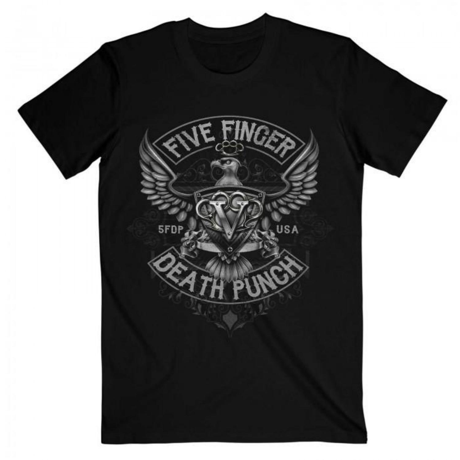 Five Finger Death Punch Unisex Adult Howe Eagle Crest Cotton T-Shirt S