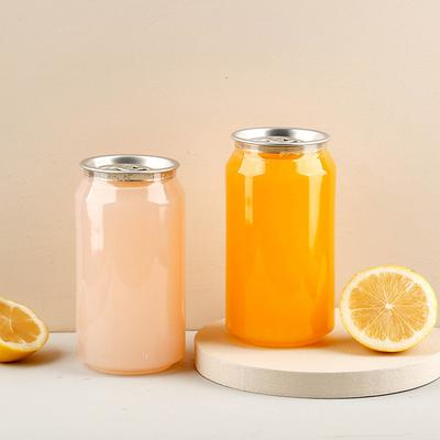 12 stuks Lekvrije Transparante Plastic Sapflessen Aluminium Dop Herbruikbare Smoothie Melkdrank Containers 330 ml Sapflessen Containers