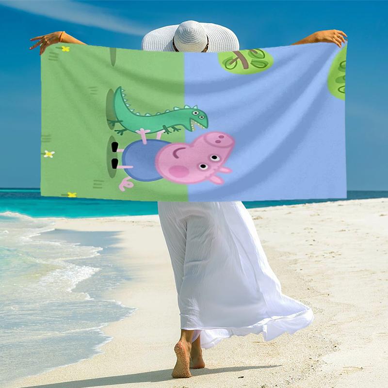 Pink Pig Fashion Beach Towel: Ideal for Summer Adventures Soft, Absorbent and Quick Drying Suitable for Swimming and Bathing