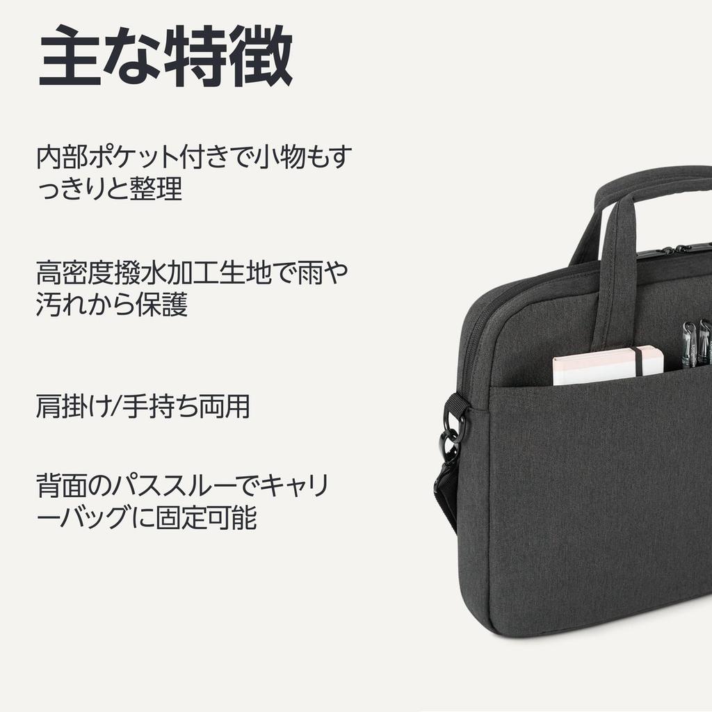 Amazon Basics 15.6-Inch Laptop Bag, Water-Resistant Shoulder Briefcase for Business, Travel, and Commute, Black