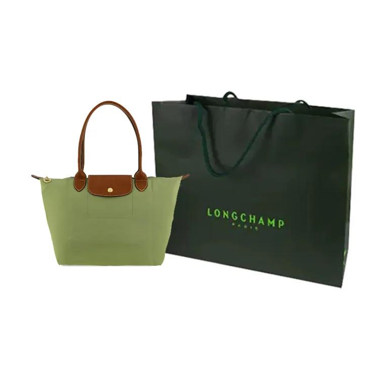 LONGCHAMP Le Pliage Canvas Leather Dumpling Bag , Tote Bag , Shopping Bag , Handbag , Shoulder Bag Medium Women's (Unisex) Shoulder Bags