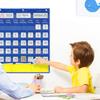 Calendar Pocket Chart for Kids Tags Card Homeschool Back Weekly with 89 Cards Wall