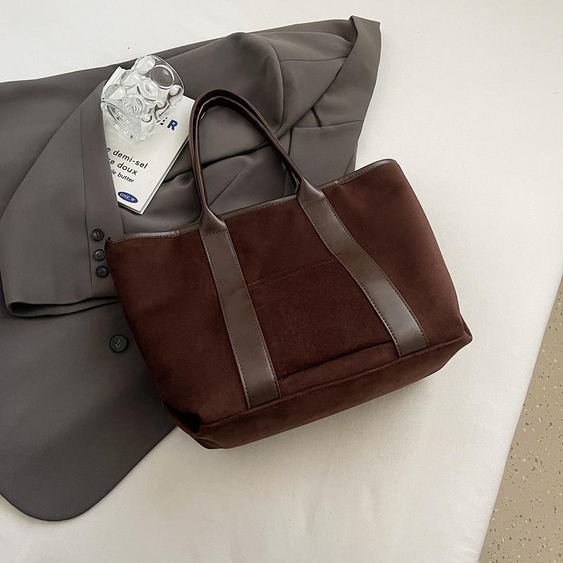 

Винтажная матовая сумка для通勤, женская новая осенне-зимняя сумка через плечо большой вместимости, модная портативная сумка-тоут