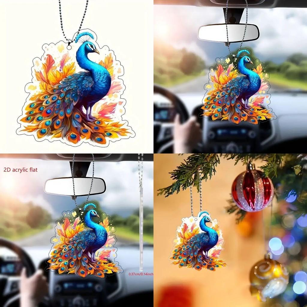 Acrylic Fun 2d Decorative Pendant For Car Rearview Mirror Charming Interior Accessory