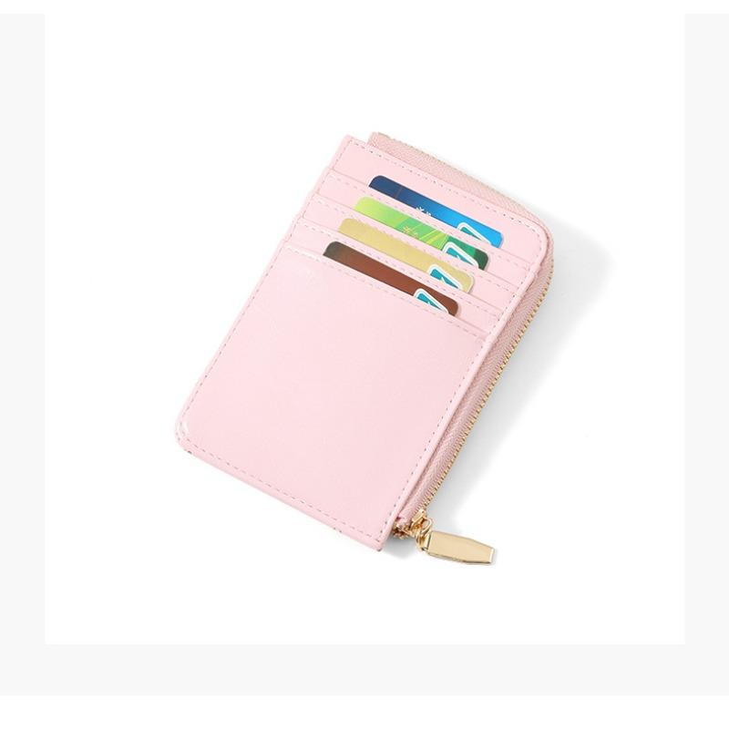 Little Fresh One-word Pull Cute Bear Card Bag ID Bag Multi-card Access Control Women's Change Bag