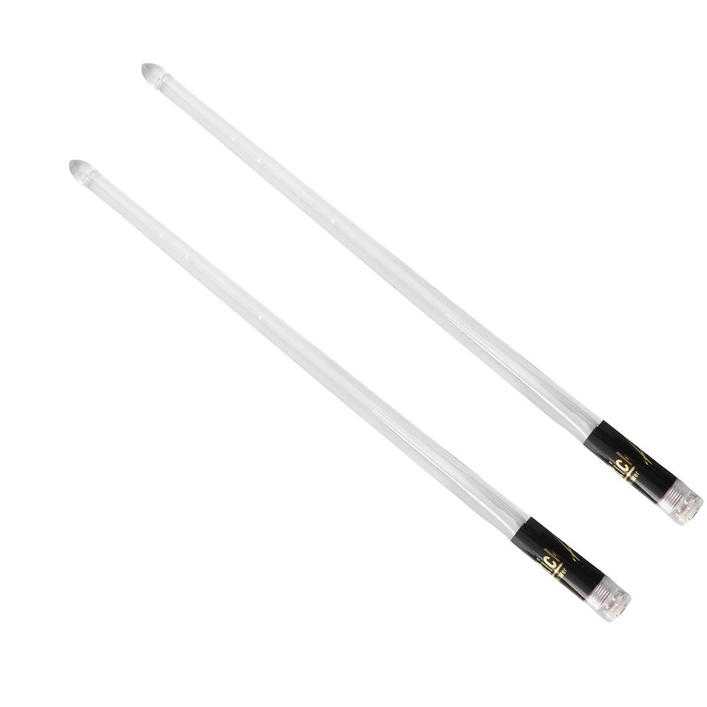 LED Light Up Drumsticks Jazz Drum Sticks 15 Gradient Colorful Lights USB Charging with ON OFF Switch Drumstick Drum Set