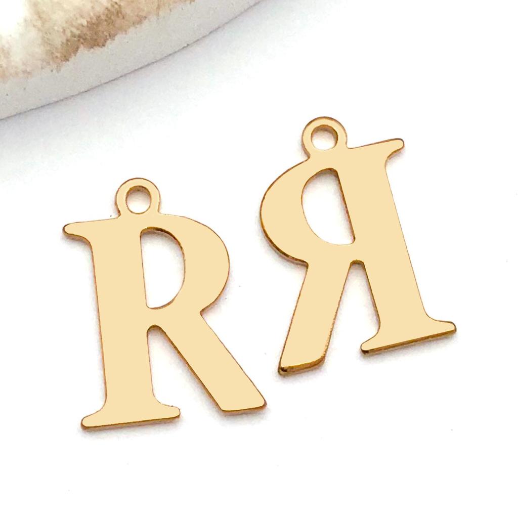 Stainless Steel Alphabet Pendant Jewelry Accessories for DIY Necklaces, Bracelets & Earrings
