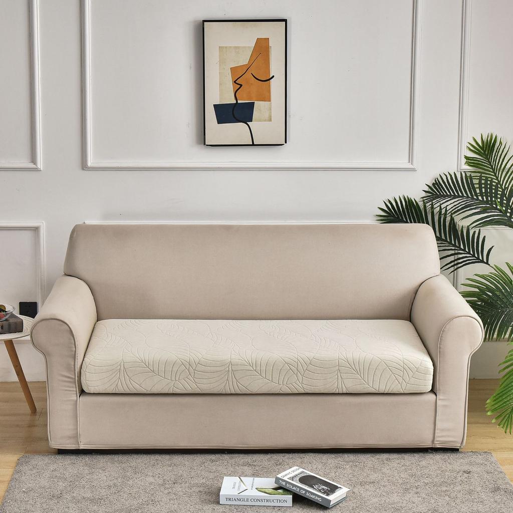 1pc Waterproof Stretch Sofa Slipcover Jacquard Sofa Cover Couch Cover for Bedroom Living Room Home Decor Furniture Protector