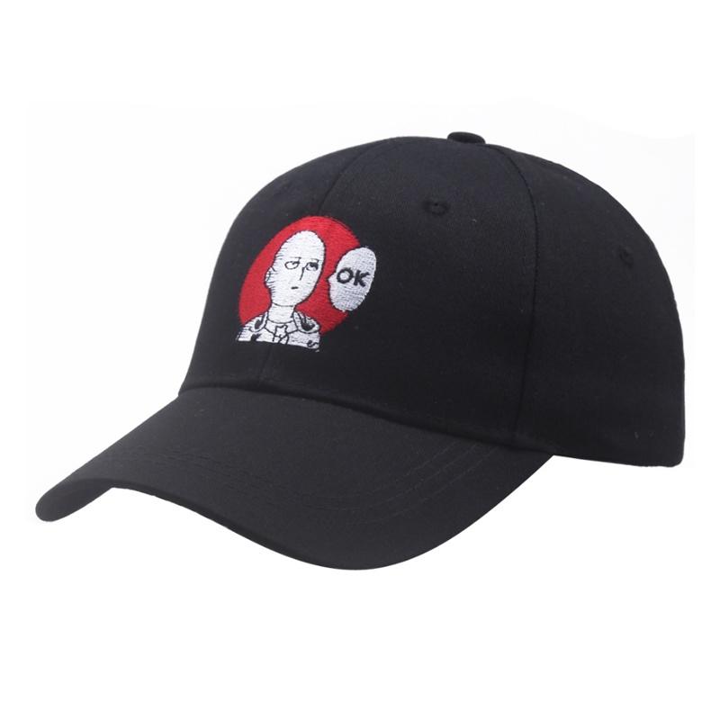 

Hat Saitama Dad Japanese Man Anime 100 Cotton Embroidery Baseball Cap Black