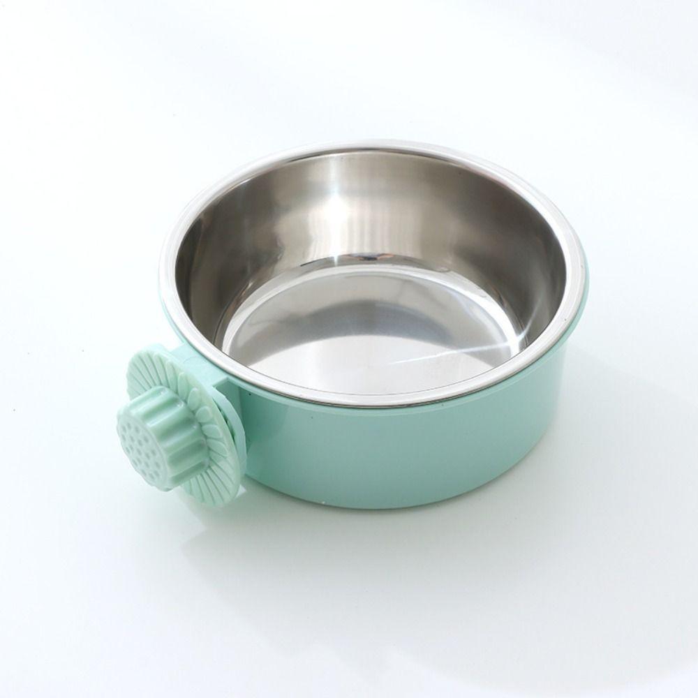 3 Colors Pet Cage Bowl 2-in-1 Pet Feeding Tool Portable Cat Dog Food Dispenser  Rabbit
