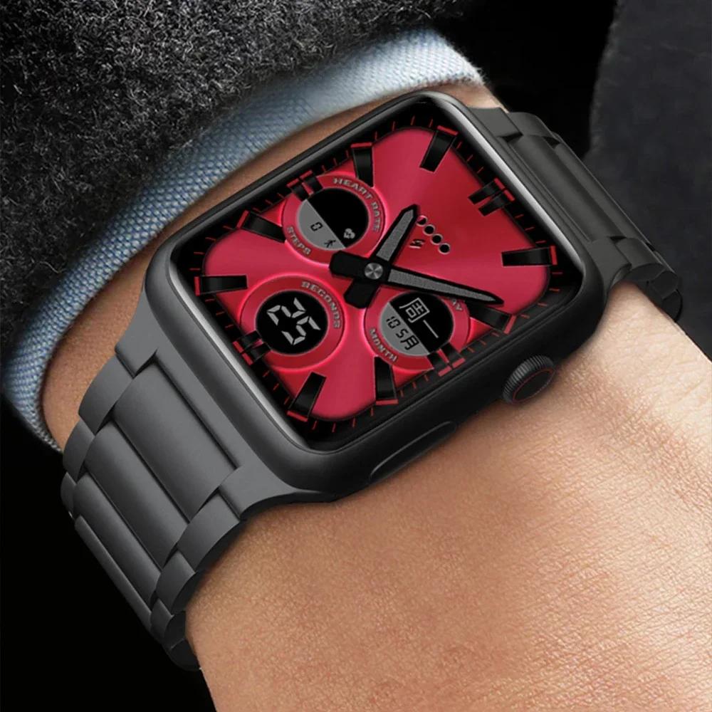 Titanium Business Strap for Apple Watch Series 11 46mm Ultra 3 2 49mm Band 45mm 44mm Luxury Correa for IWatch 9 8 7 6 Se 5 41mm
