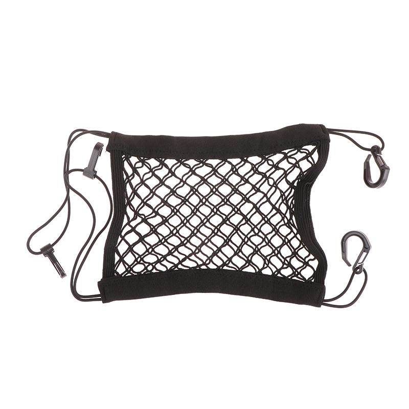 1PC Luggage Net Motorcycle Cargo Net High Elastic Double Layer Motorcycle Net For Helmet Storage Bungee Cargo With Hooks