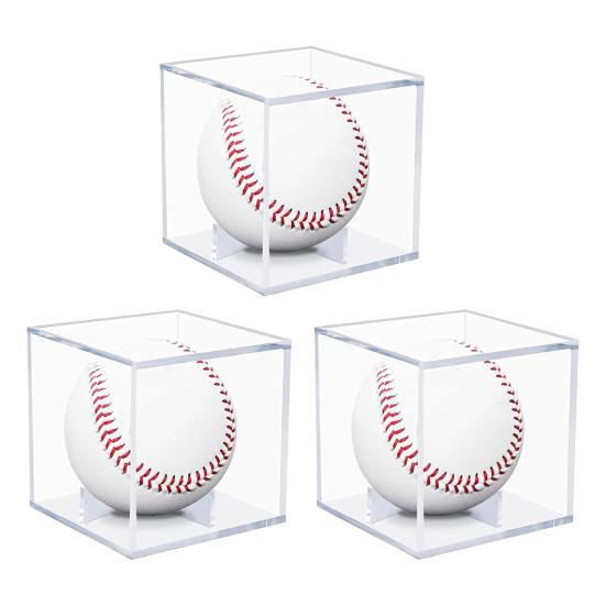 1/3/6 ks Vitrína na baseballové míče Průhledný design Prachotěsná UV ochrana Akrylový držák na baseballové míče Zobrazovací box