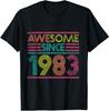 2026Retro Streetwear Birthday T-Shirt Men Born in 1983 Style Men's Graphic T Shirt Birthday Gifts TShirt Streetwear Men Clothing