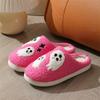 New Winter Home Indoor Halloween Slippers, Ghost Cartoon Dog Cotton Slippers Household