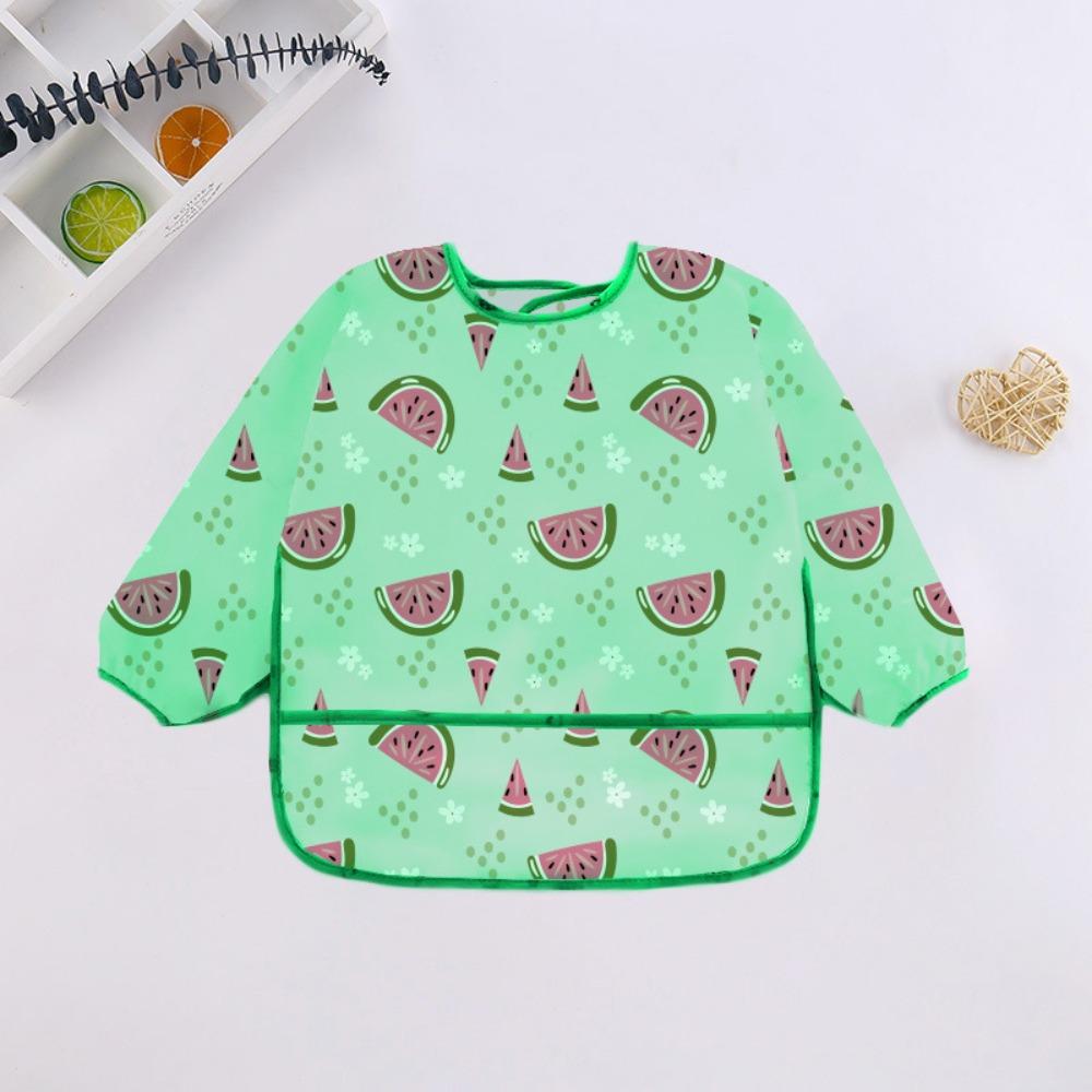 

Adjustable Full Sleeve Apron Protective Front Long Sleeve Feeding Smock Infant Scarf Clothing style 10