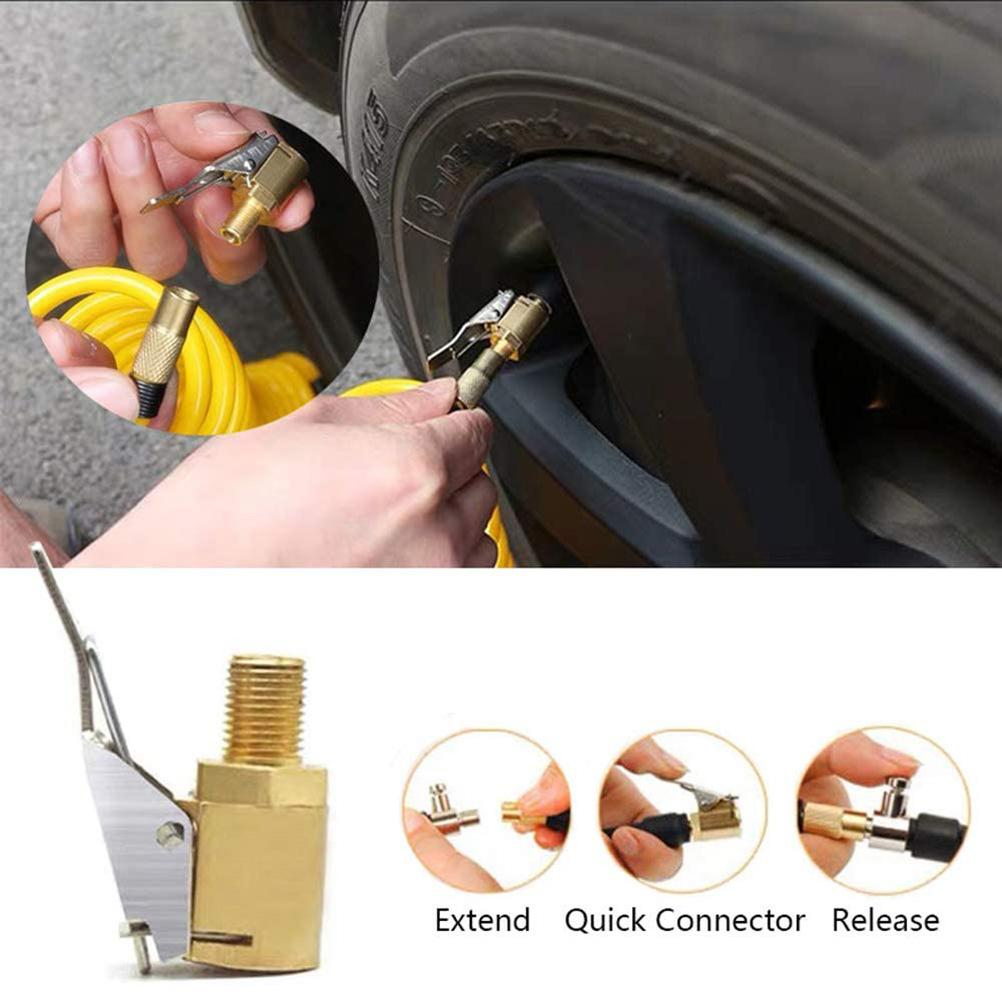 4Pcs Air Chuck for Tire Auto Pump Thread Nozzle Adapter 8mm Tire Valve Auto Pump Quick Conversion