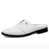 Fashion Trendy men's half slippers Breathable and Brand Designer Styles party and nightclubs Daily comfortable spring summer flat shoes