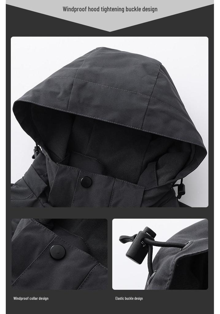 Men's Trendy Versatile Hooded Windbreaker for Outdoor Work and Sports