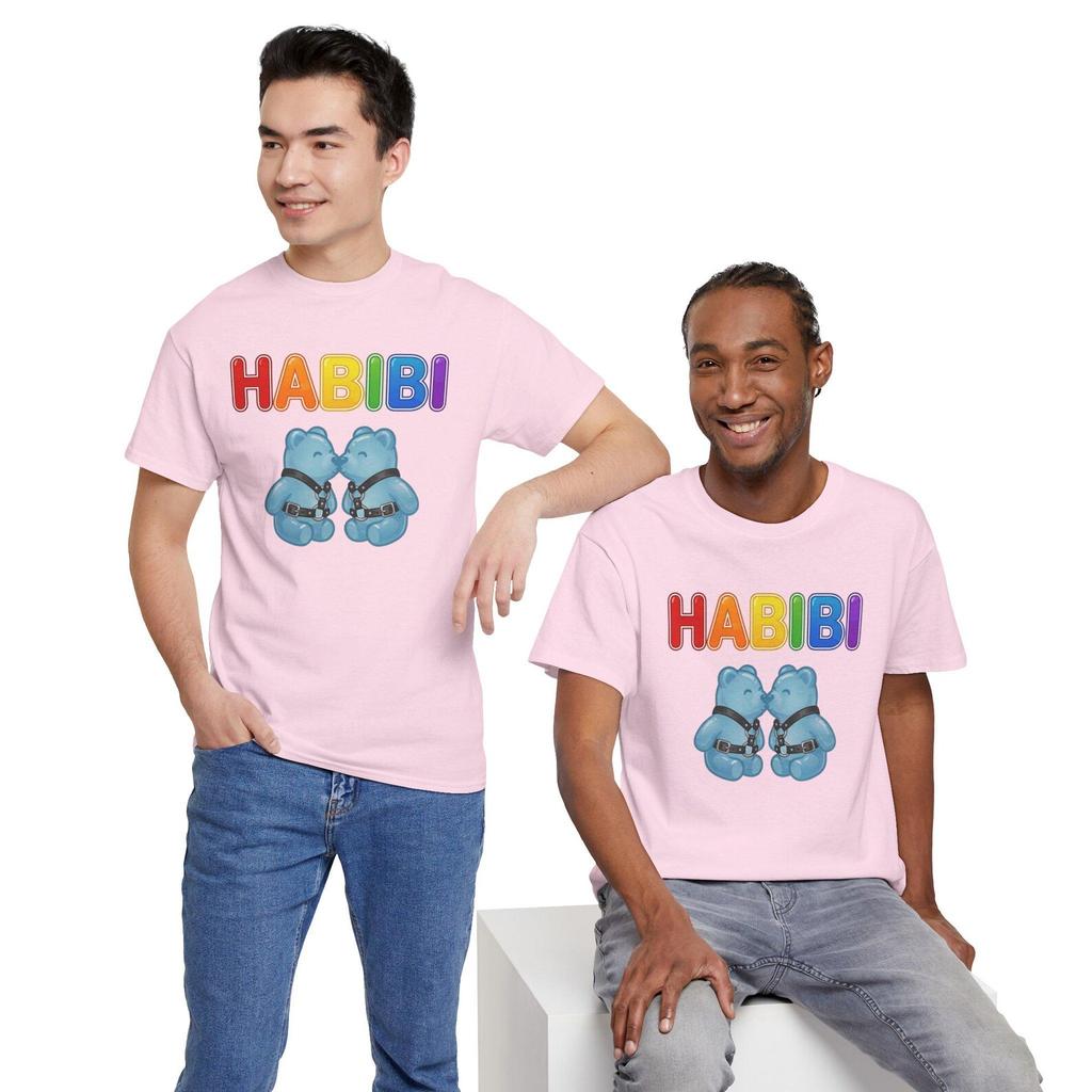Rainbow Habibi with kissing blue gummy bears T-Shirt | LGBTQ shirt