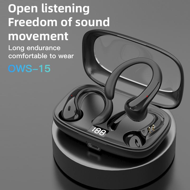 Wireless Bluetooth Headset HD Sound Quality Stereo Bluetooth 5.4 Mini High Quality Earplugs Anti-Sweat For Sports Workout Gym