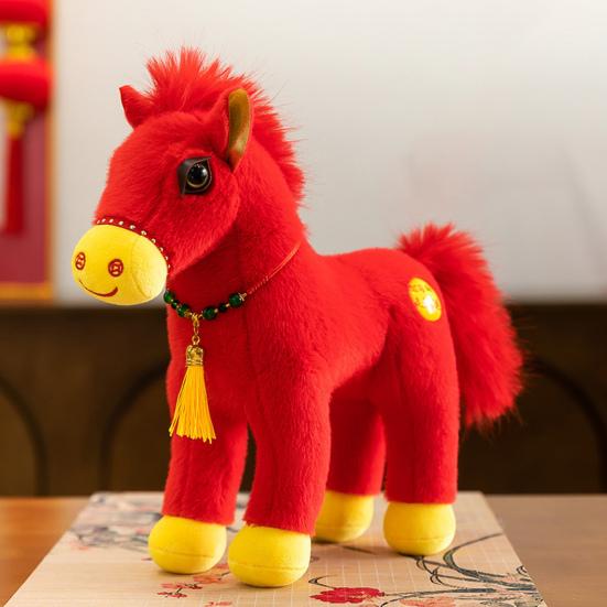 Horse Doll National Style Fabric Texture Auspicious Meaning Horse Figure Year of The Horse Blessings Soft Doll Toy