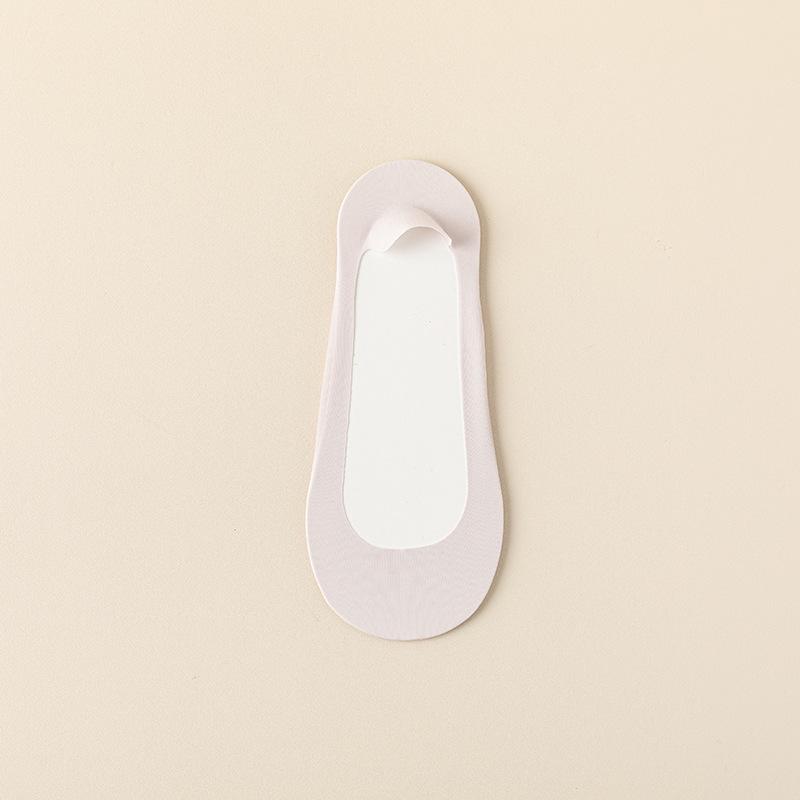 Female Summer Thin Non Slip Not To Drop Heel Shallow Mouth Low Help Invisible Ice Silk Boat Socks