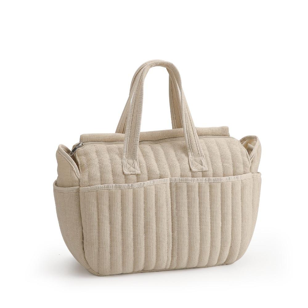 

Multi-functional Diaper Backpack Large Baby Stylish Bag Fashion Solid Diaper Bag For Baby бежевый