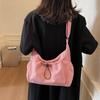 Casual Square Shoulder Bag Soft Sports Crossbody Bag Simple Commuting Tote Bag  Travel