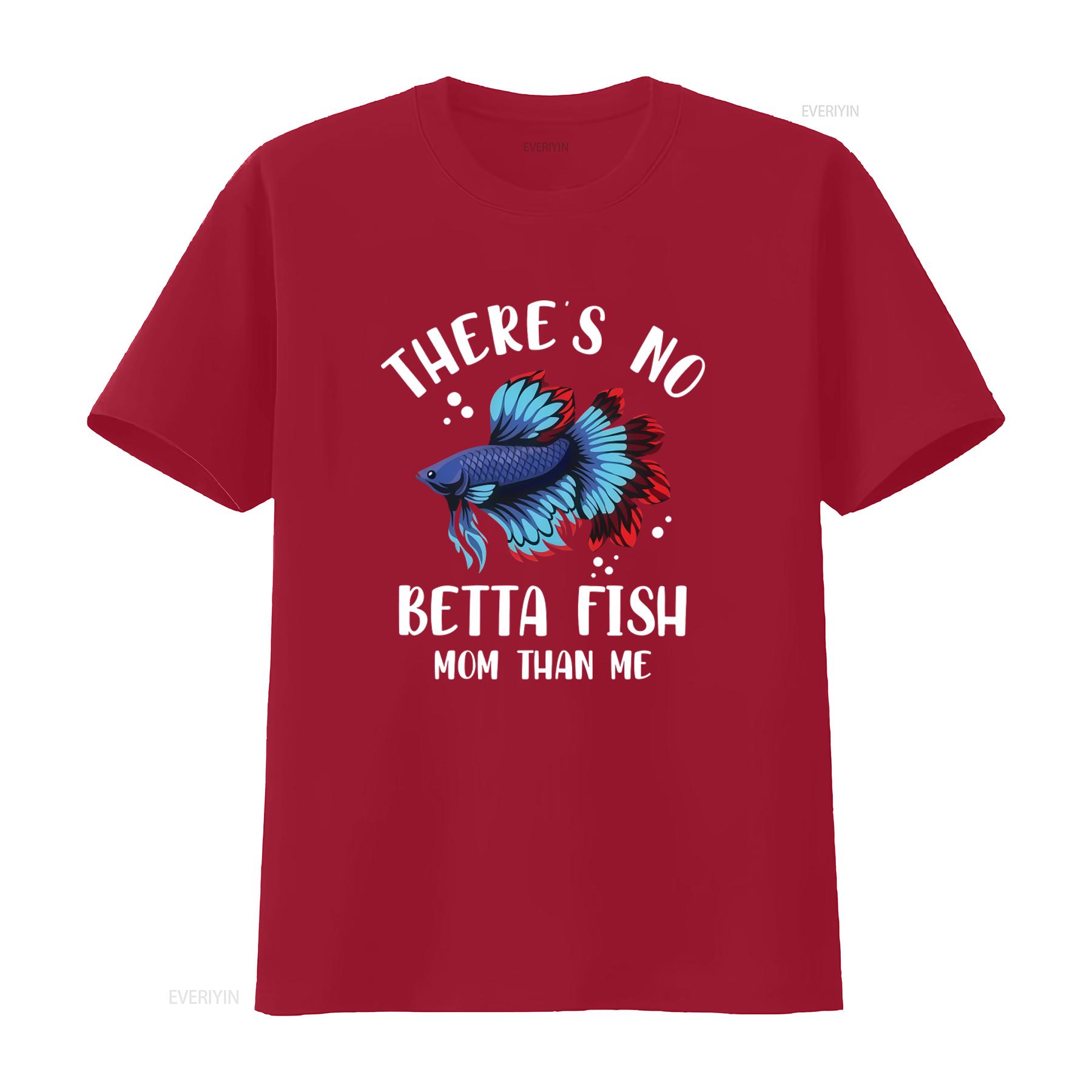 

No Betta Fish Mom T Shirt Cute Mothers Day Aquarium Design for Moms Soft Comfortable Apparel vintage Washed designer clothes S