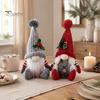 Acrylic Festive Party Supplies Faceless Plush Doll, Christmas Tree Hanging Ornaments, Knitted Rudolf Stuffed Holiday Ornaments Toy, Nordic Window