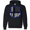 Blue Lives Matter Thin Blue Line Unisex  Hoodie America Flag USA Police Badge Cop