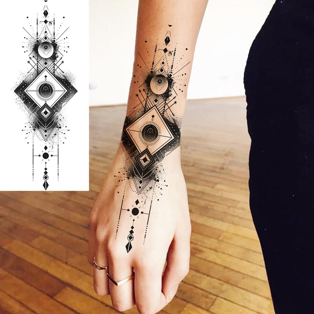 1 Foglio Tatuaggi Temporanei Vichingo Maori Drago Totem per Uomo Avambraccio Collo, Adesivi Tatuaggio Finti Temporanei Impermeabili Tatuaggi Realistici