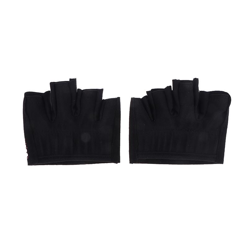 Gym Fitness Four-Finger Half Finger Gloves Silicone Workout Glove Pull Up Power Weight Lifting Grips Hand Plam Protector