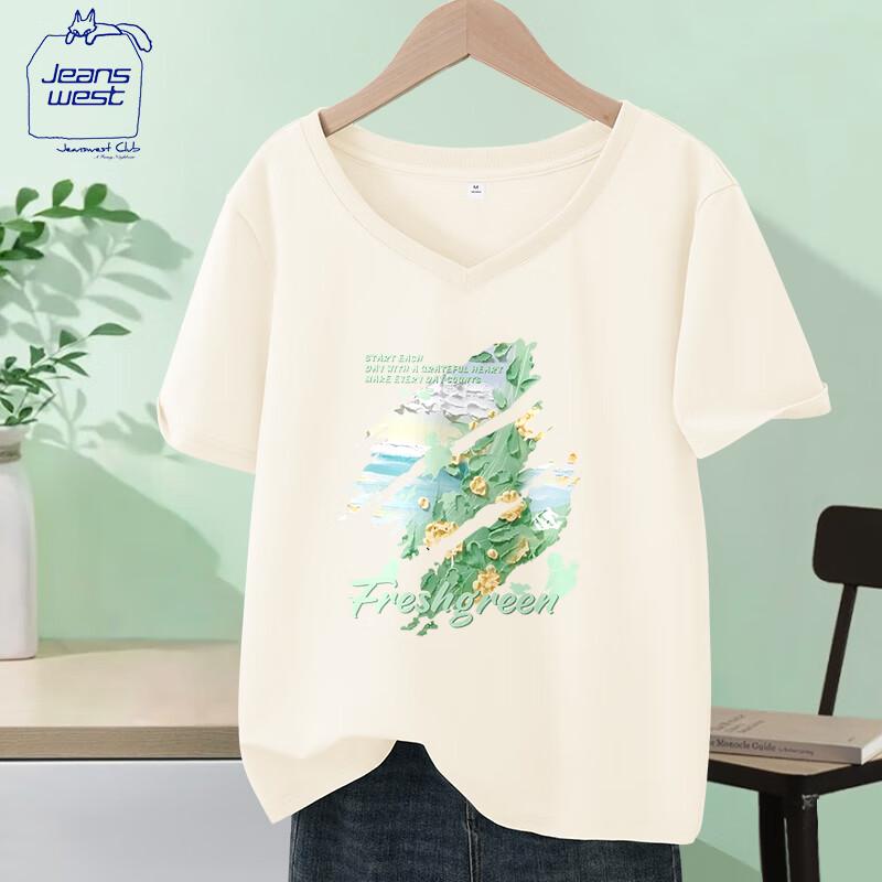 Jeanswest Club Women s Loose V-Neck Cotton T-Shirt XL