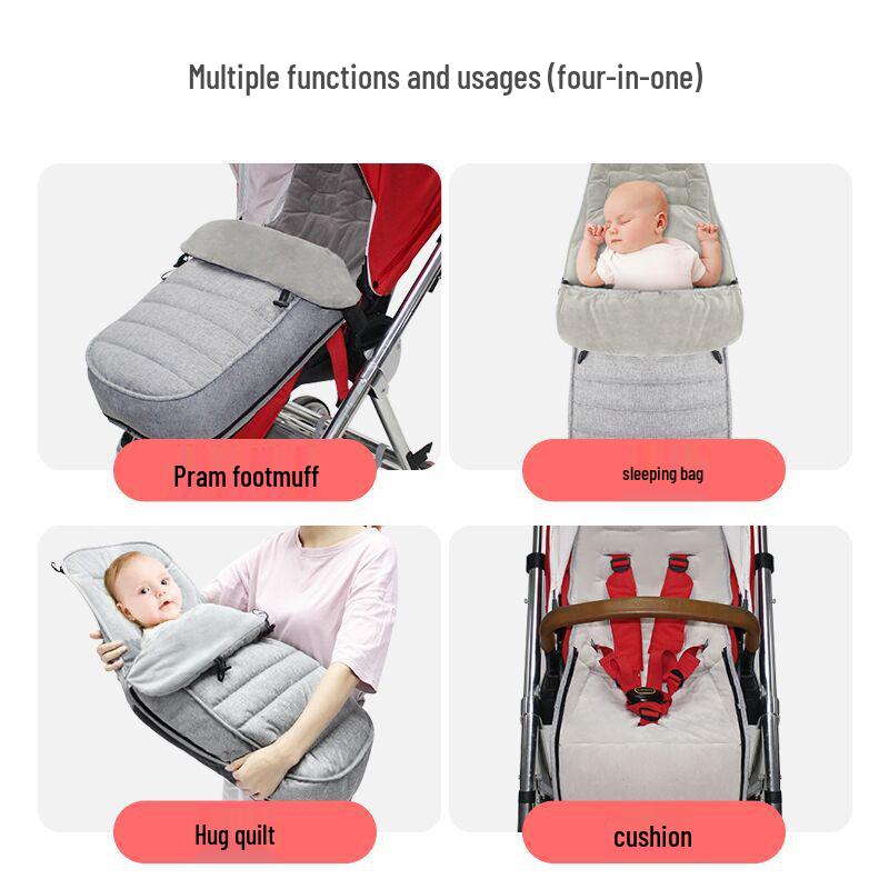 Universal Winter Baby Stroller Footmuff: Thick, Warm, and Windproof.