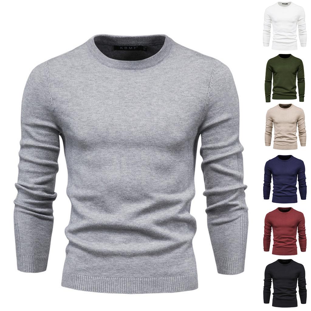 And Winter Thickened Warm Sweater Medium Collar Men's Multi-color Sweater