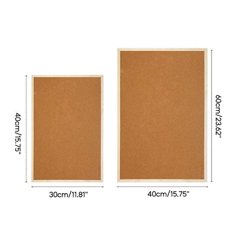 Dual-Sided Corkboard Bulletin Board with Solid Pine Wood Frame Perfect for Notice Board Wall Decoration 30x40CM 40x60CM