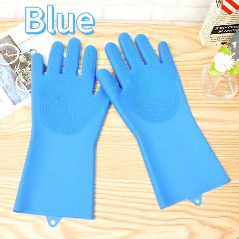 1/2/3pair Dishwashing Cleaning Gloves Silicone Dish Washing Gloves for Household Scrubber Kitchen Cleaning Tools