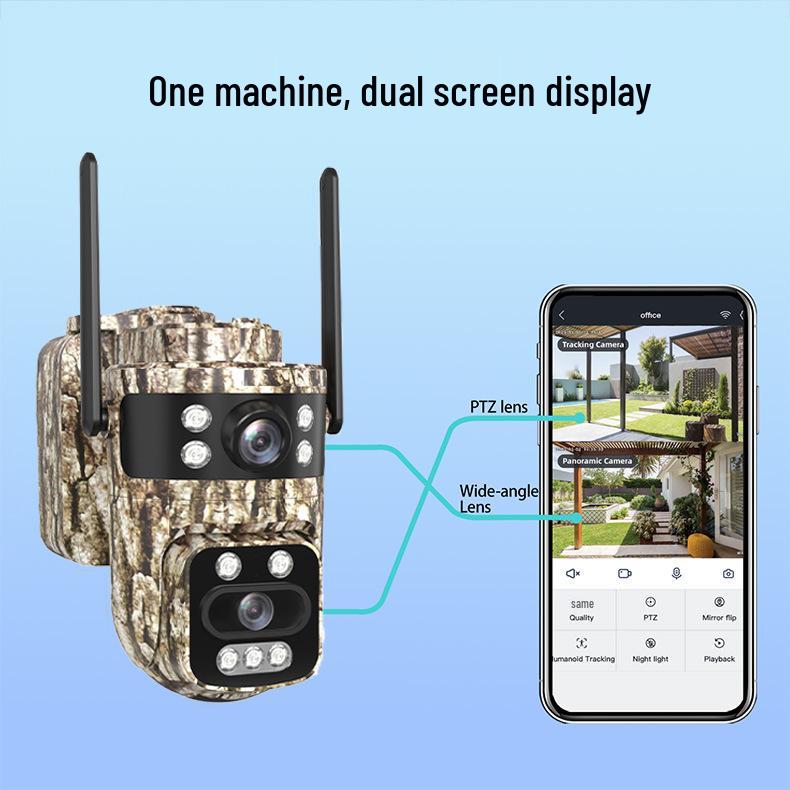 Camouflage Wireless Solar Camera with Remote Mobile Detection & Night Vision