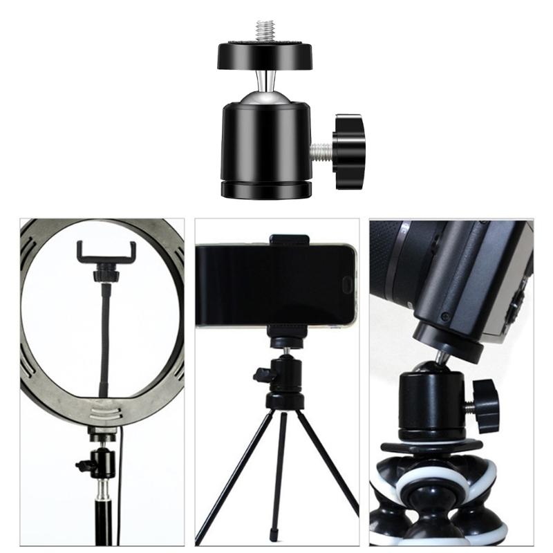 All Metal Construction 360°Swivel Tripod Round Head with 1/4 Screw Thread For Professional And Amateur Photographers