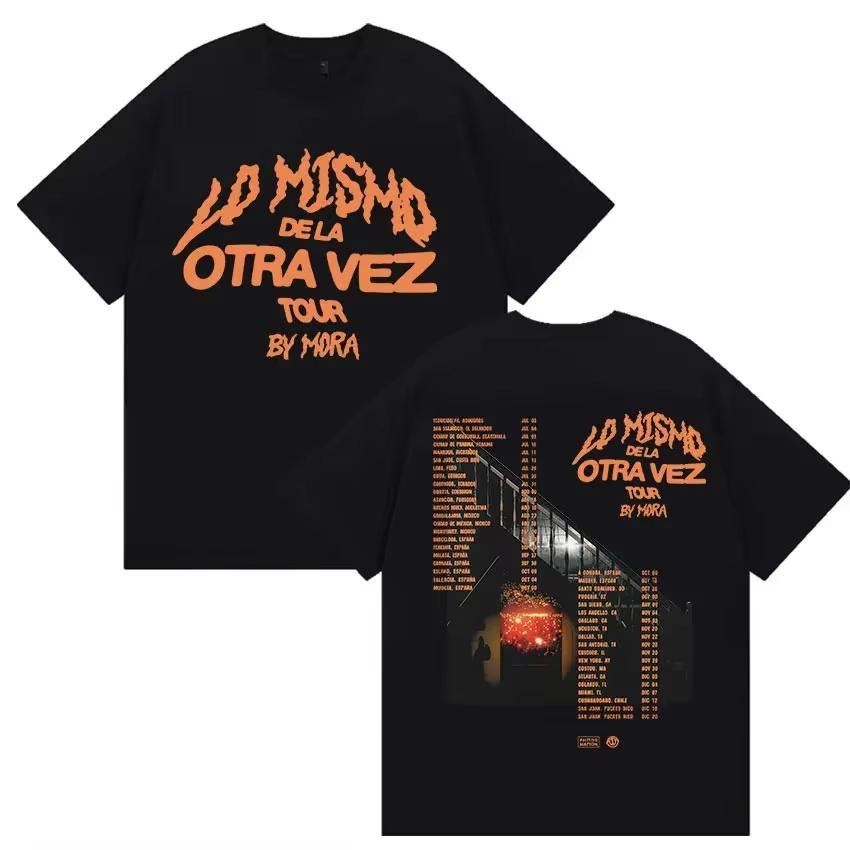 Summer Hot Sale Rapper Mora Album Tee Shirt Unisex Fashion Tshirt Hip Hop Streetwear Top Y2k Gothic Cotton Oversized Tshirt