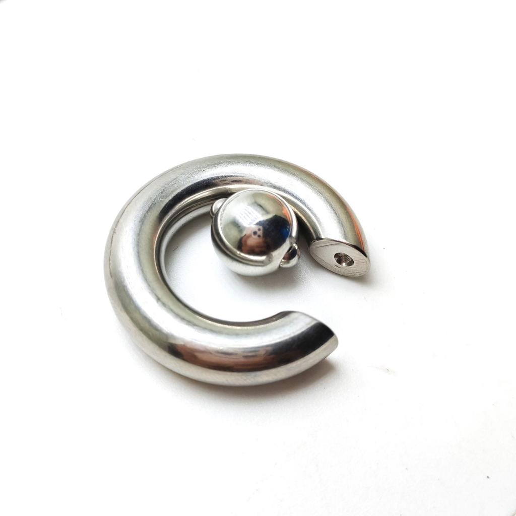 Anello a Sfera a Molla Grande in Acciaio Inossidabile per Naso, Orecchio, Cartilagine & Dilatatore