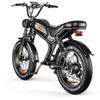 Electric Bike EMOKO C93 20" 1000W Motor 48V 20AH Max Range 80Km Load 150Kg Full Shock Absorption Black