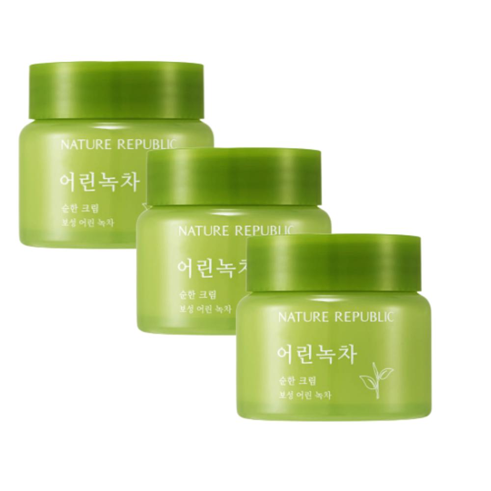 

NATURE REPUBLIC Mild Green Tea Young Shoot Cream 55ml (3ea Bundle Set)