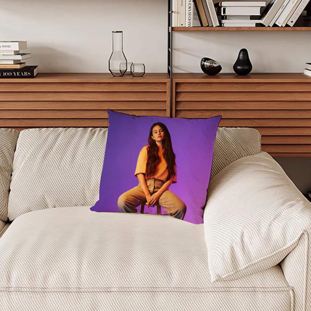 Cantante Popolare Selena Gomez Love On Federa Cuscino Divano Soggiorno Camera da Letto Testiera Schienale Cuscino Cuscino Quadrato Ora del Riposo