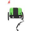 Bicycle Cargo Trailer, Removable Waterproof Cover, 40 kg Capacity, 16-Inch Off-Road Wheels, Foldable Design for Camping and Shopping – Green/Black