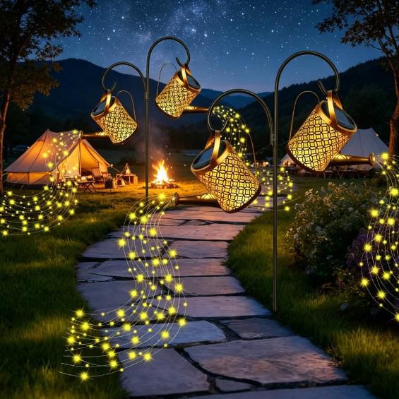 Double Hook Angel Fairy Peony Copper Kettle Lamp