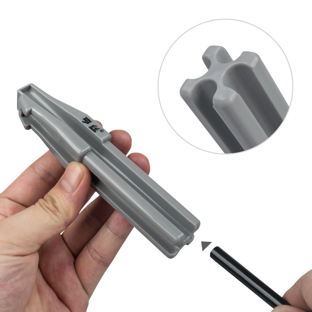 Gray Wooden Eyebrow Pencil Sharpener for Beginners - Perfect for Katana Eyebrow Pencils.